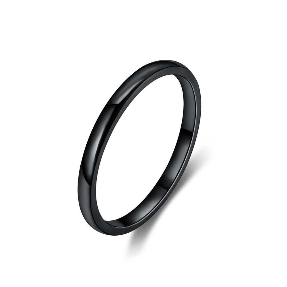 Wholesale Stylish Simple Thin Glossy Stainless Steel Women's Ring | EaseWholesale 3