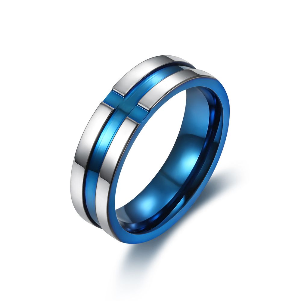Titanium Men's Treasure Blue Stainless Steel Ring Wholesale | EaseWholesale 0 Titanium Men's Treasure Blue Stainless Steel Ring Wholesale | EaseWholesale 0