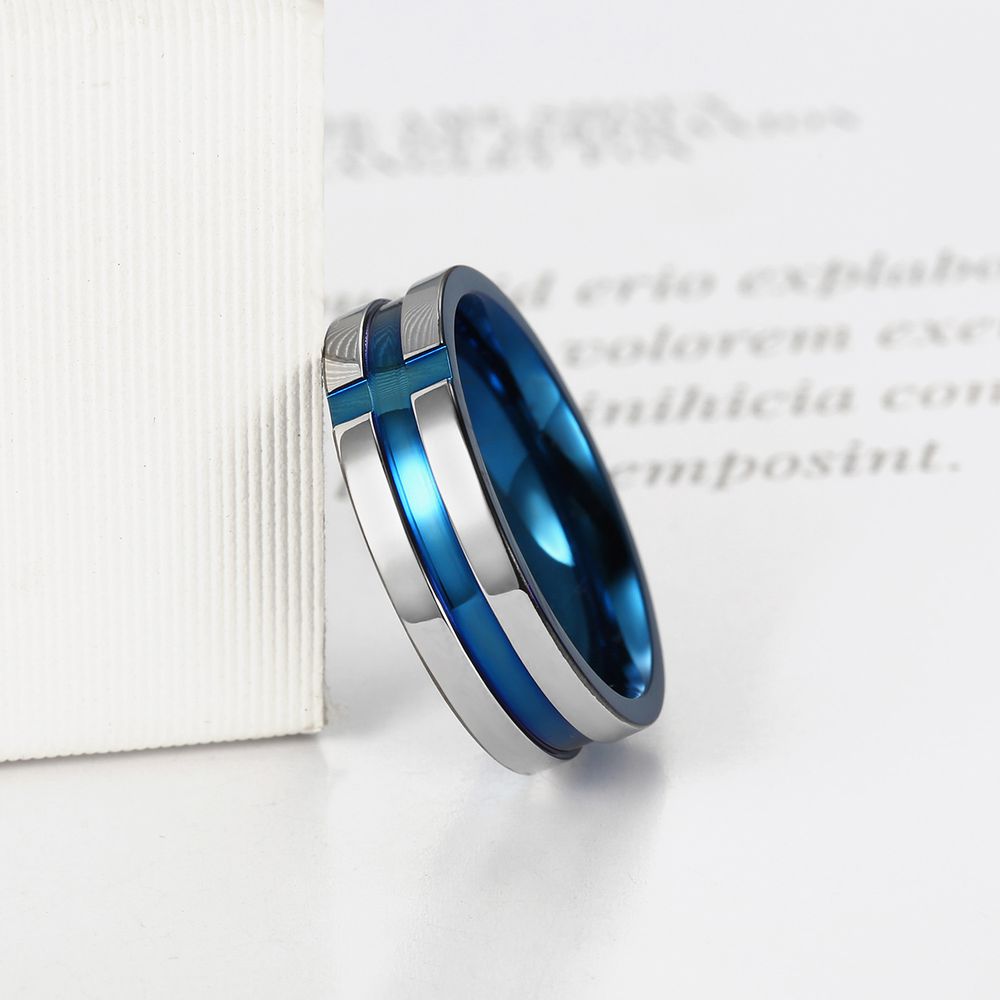 Titanium Men's Treasure Blue Stainless Steel Ring Wholesale | EaseWholesale 4 Titanium Men's Treasure Blue Stainless Steel Ring Wholesale | EaseWholesale 4
