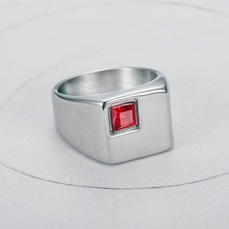 Wholesale Cool gemstone diamond glossy ins style men titanium steel ring | EaseWholesale 5 Wholesale Cool gemstone diamond glossy ins style men titanium steel ring | EaseWholesale 5