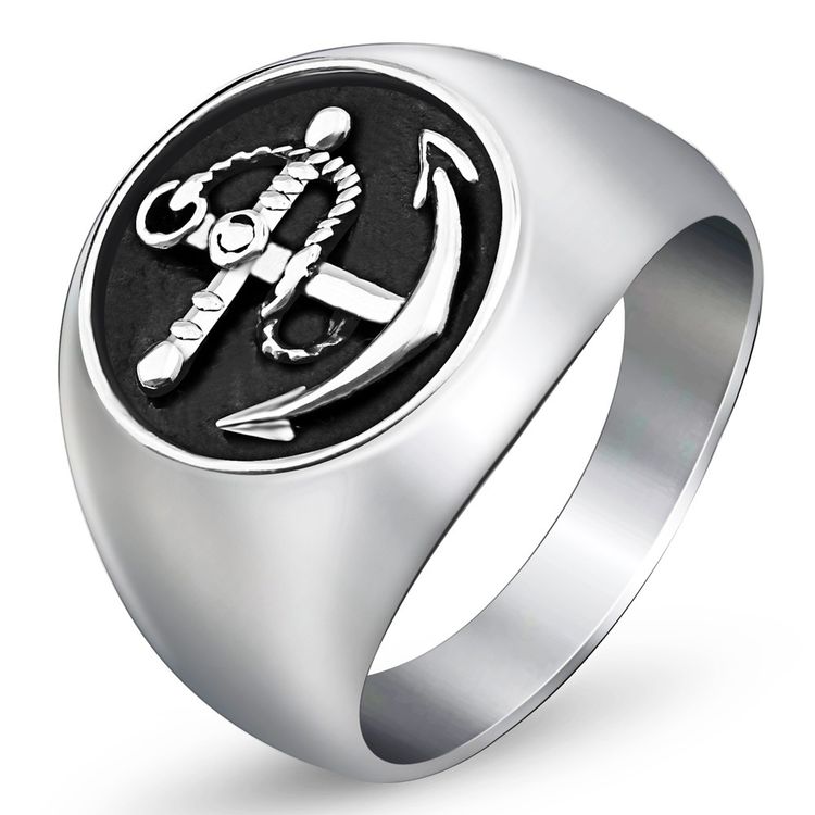 Vintage Punk Stainless Steel Anchor Casting Ring Titanium Men's Ring | EaseWholesale 0 Vintage Punk Stainless Steel Anchor Casting Ring Titanium Men's Ring | EaseWholesale 0