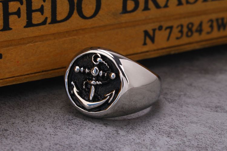 Vintage Punk Stainless Steel Anchor Casting Ring Titanium Men's Ring | EaseWholesale 1 Vintage Punk Stainless Steel Anchor Casting Ring Titanium Men's Ring | EaseWholesale 1