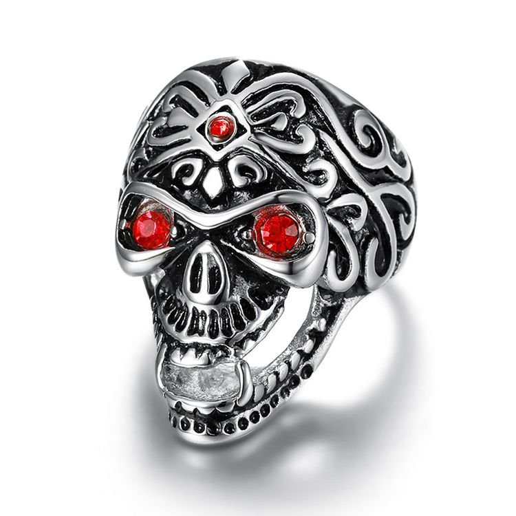 Wholesale Punk Skull Titanium Men's Vintage Ring | EaseWholesale 0 Wholesale Punk Skull Titanium Men's Vintage Ring | EaseWholesale 0