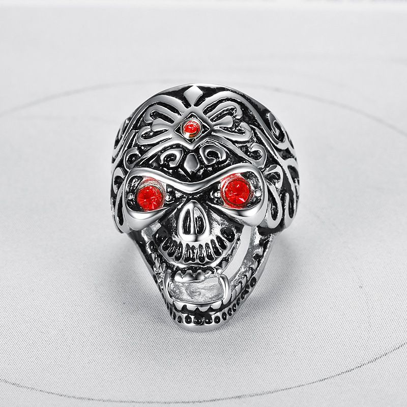 Wholesale Punk Skull Titanium Men's Vintage Ring | EaseWholesale 1 Wholesale Punk Skull Titanium Men's Vintage Ring | EaseWholesale 1