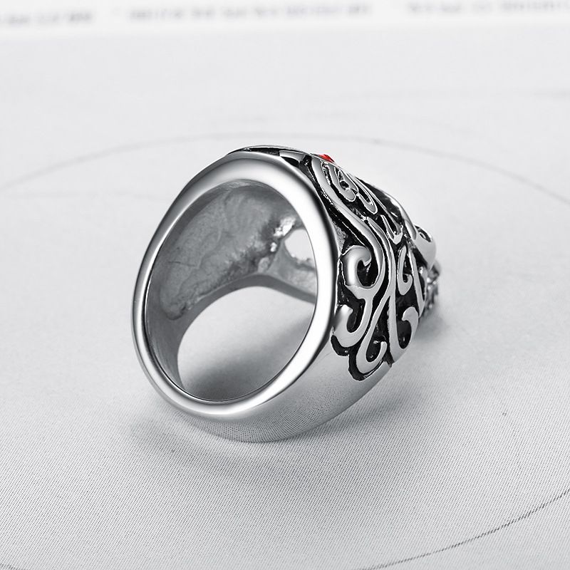Wholesale Punk Skull Titanium Men's Vintage Ring | EaseWholesale 4 Wholesale Punk Skull Titanium Men's Vintage Ring | EaseWholesale 4