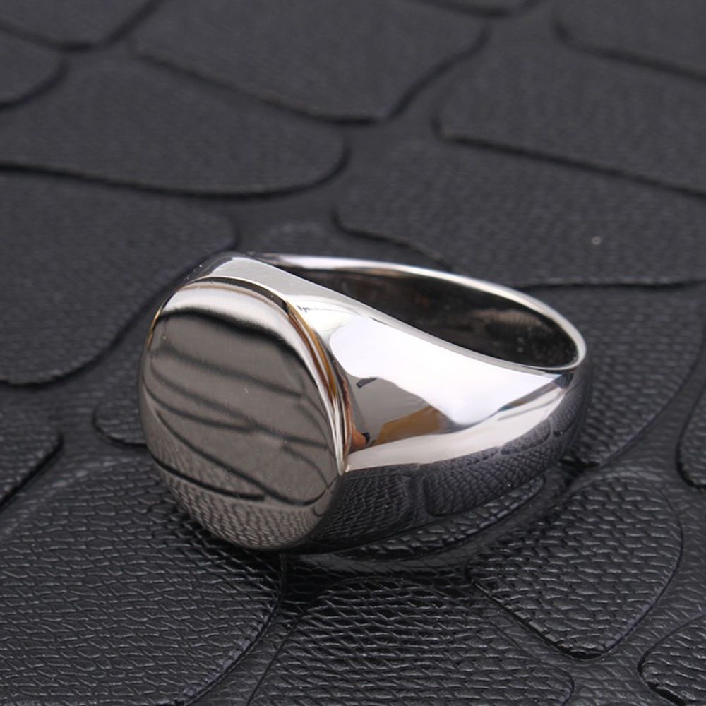 Polished Round Head Bully Men's Titanium Ring | EaseWholesale 2 Polished Round Head Bully Men's Titanium Ring | EaseWholesale 2