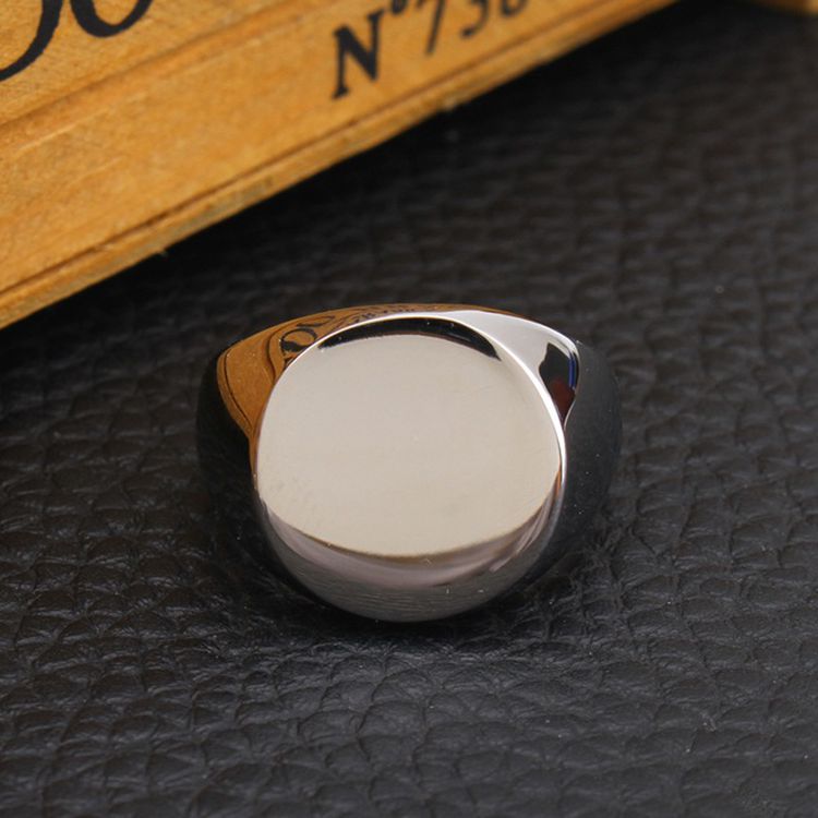 Polished Round Head Bully Men's Titanium Ring | EaseWholesale 3 Polished Round Head Bully Men's Titanium Ring | EaseWholesale 3