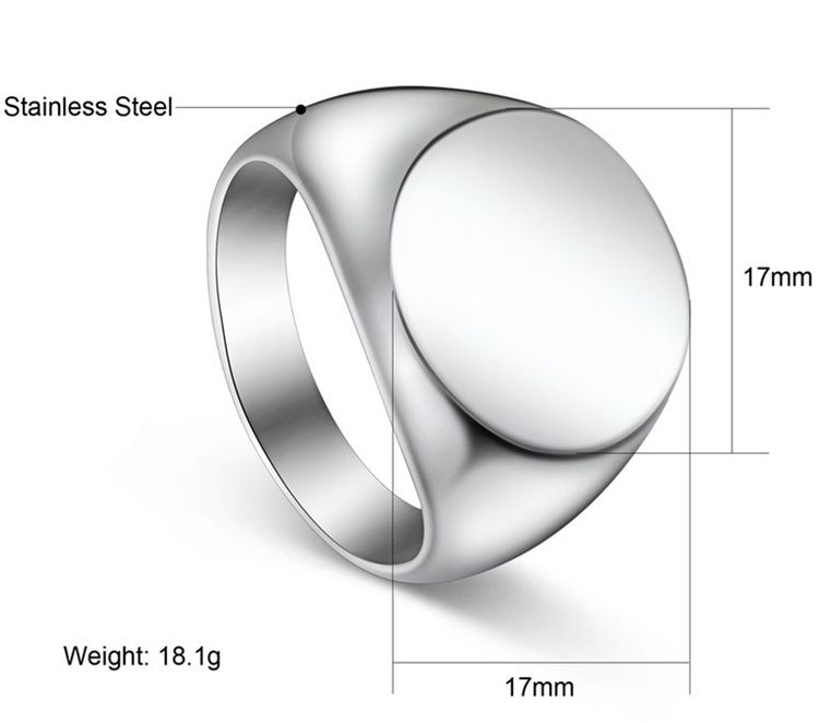 Polished Round Head Bully Men's Titanium Ring | EaseWholesale 4 Polished Round Head Bully Men's Titanium Ring | EaseWholesale 4