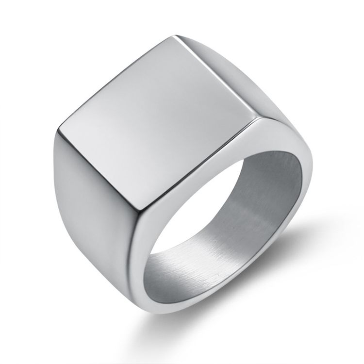 Wholesale Stylish Glossy Men's Stainless Steel Ring | EaseWholesale