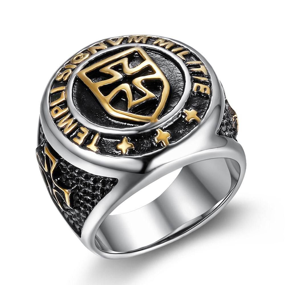 Vintage Punk Knight Cross Titanium Ring Wholesale | EaseWholesale 0 Vintage Punk Knight Cross Titanium Ring Wholesale | EaseWholesale 0