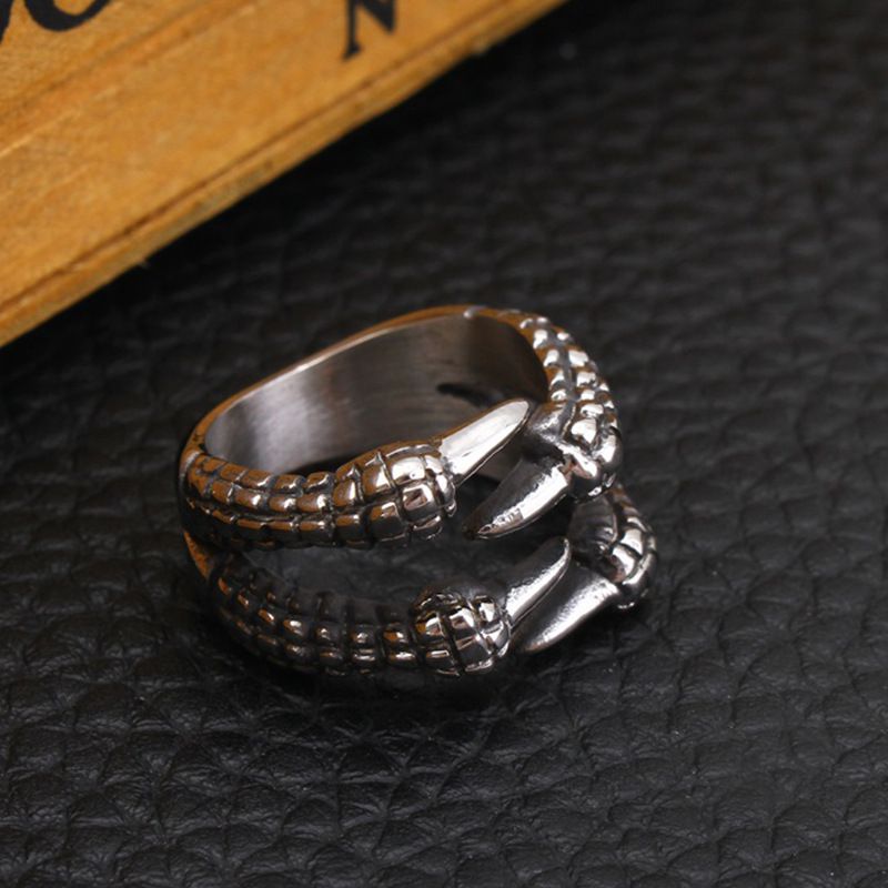 Titanium Punk Eagle Claw Vintage Men's Stainless Steel Ring | EaseWholesale 4 Titanium Punk Eagle Claw Vintage Men's Stainless Steel Ring | EaseWholesale 4
