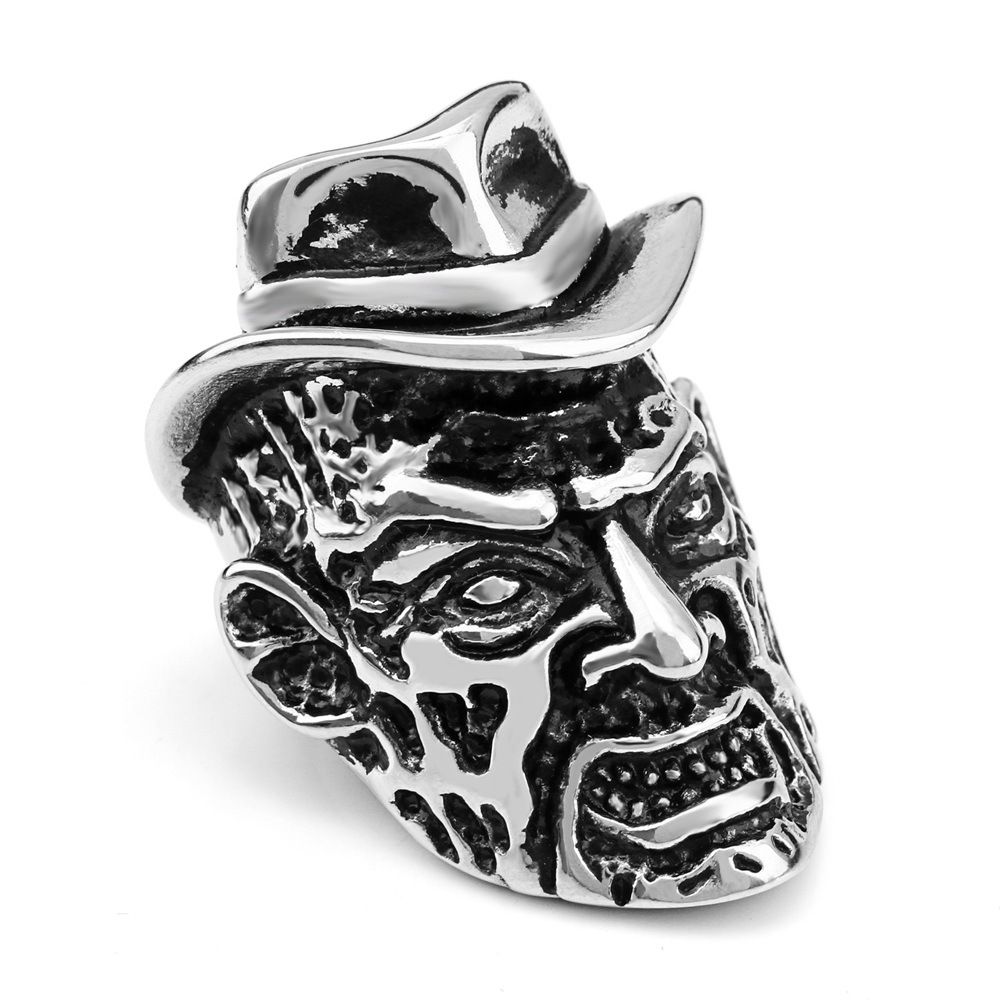 Cowboy Style Bowler Hat Vintage Old Man Stainless Steel Men's Ring | EaseWholesale 0 Cowboy Style Bowler Hat Vintage Old Man Stainless Steel Men's Ring | EaseWholesale 0
