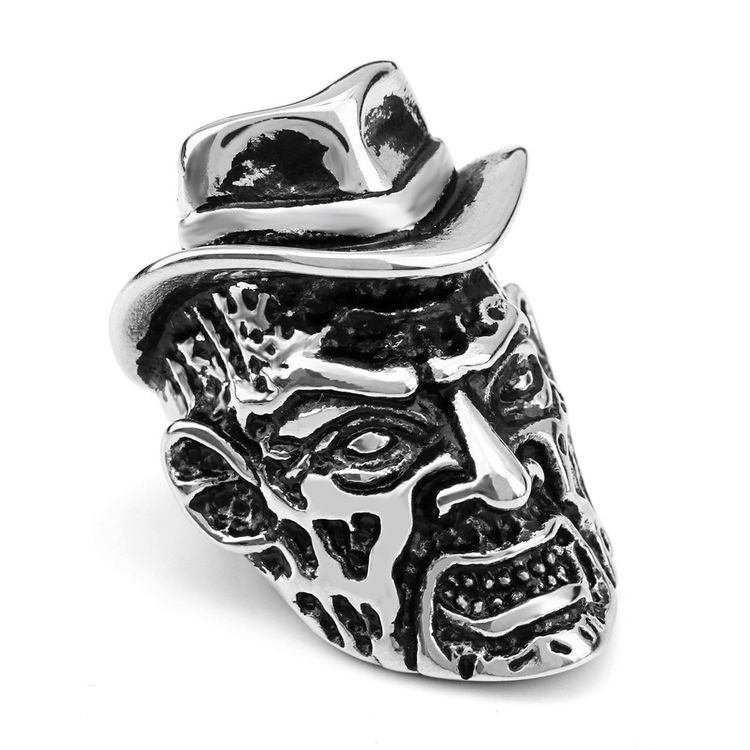 Cowboy Style Bowler Hat Vintage Old Man Stainless Steel Men's Ring | EaseWholesale 0 Cowboy Style Bowler Hat Vintage Old Man Stainless Steel Men's Ring | EaseWholesale 0