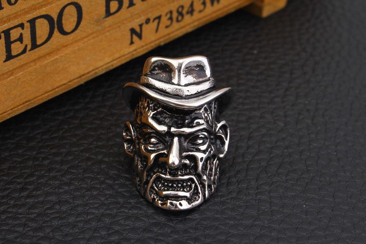 Cowboy Style Bowler Hat Vintage Old Man Stainless Steel Men's Ring | EaseWholesale 2 Cowboy Style Bowler Hat Vintage Old Man Stainless Steel Men's Ring | EaseWholesale 2