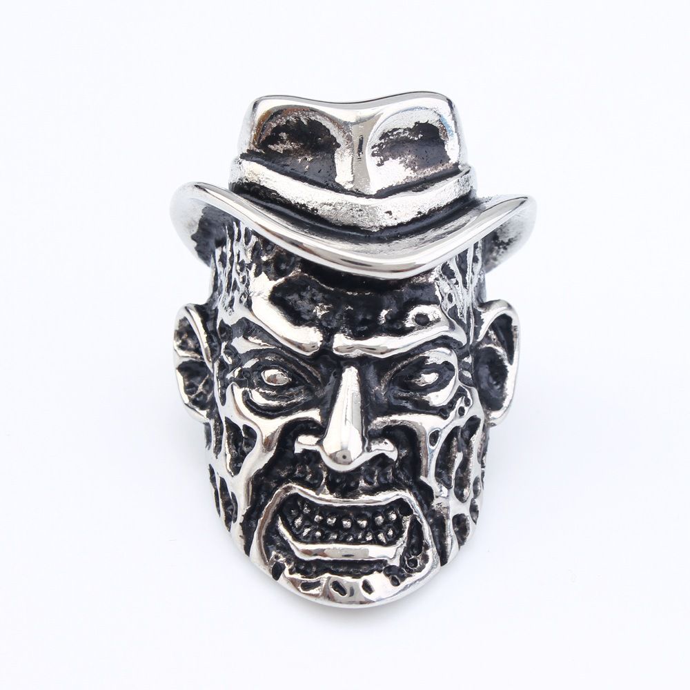 Cowboy Style Bowler Hat Vintage Old Man Stainless Steel Men's Ring | EaseWholesale 4 Cowboy Style Bowler Hat Vintage Old Man Stainless Steel Men's Ring | EaseWholesale 4