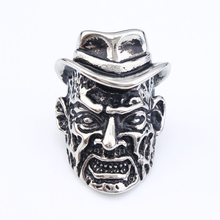 Cowboy Style Bowler Hat Vintage Old Man Stainless Steel Men's Ring | EaseWholesale 4 Cowboy Style Bowler Hat Vintage Old Man Stainless Steel Men's Ring | EaseWholesale 4