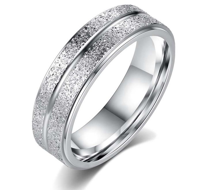 Unisex Stainless Steel Ring Gold Double Row Frosted | EaseWholesale 0 Unisex Stainless Steel Ring Gold Double Row Frosted | EaseWholesale 0