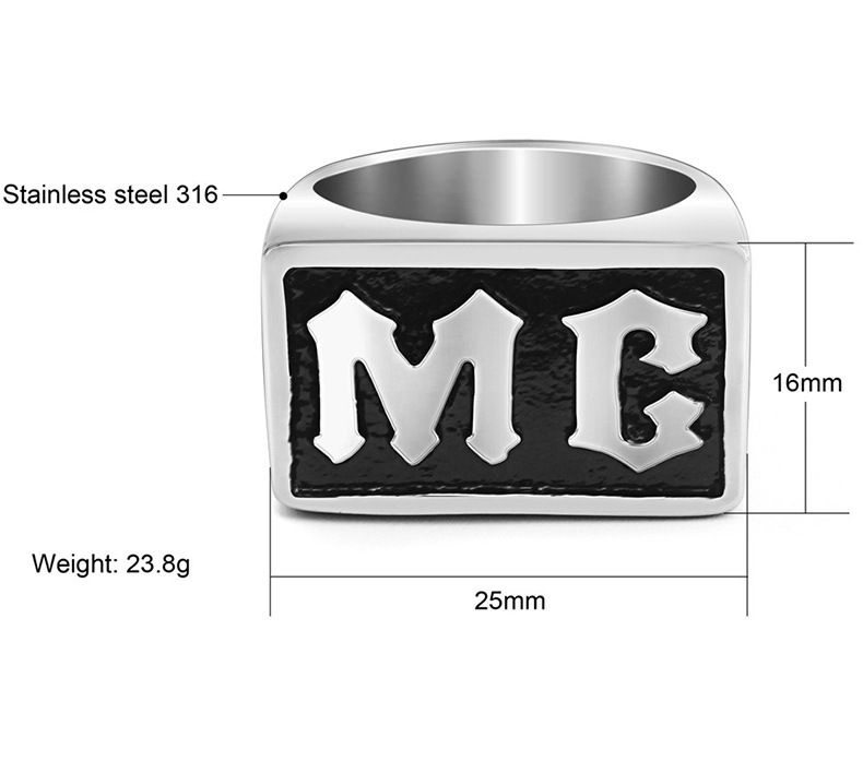 Wholesale Men's Alphabet Titanium Steel Ring Ancient Fashion | EaseWholesale 4 Wholesale Men's Alphabet Titanium Steel Ring Ancient Fashion | EaseWholesale 4