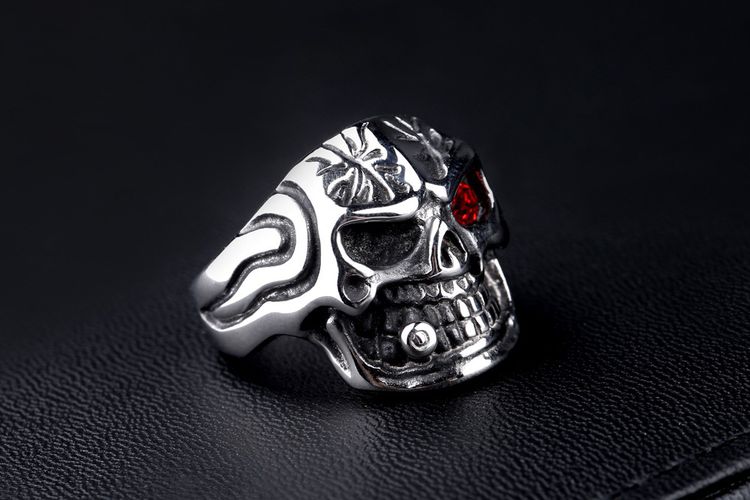 Men's Titanium Steel Ring Personalized Skull Punk Vintage | EaseWholesale