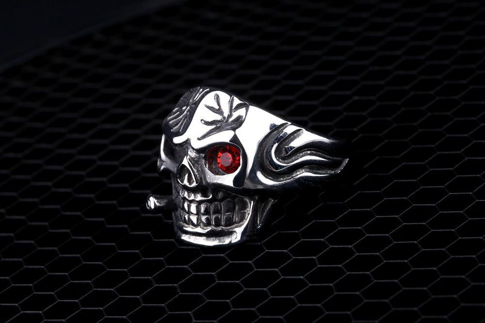 Men's Titanium Steel Ring Personalized Skull Punk Vintage | EaseWholesale 3