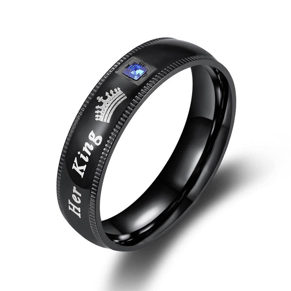 Hot Jewelry Wholesale her King his Queen Couple's Ring Personalized Titanium Steel Crown Ring | EaseWholesale 2 Hot Jewelry Wholesale her King his Queen Couple's Ring Personalized Titanium Steel Crown Ring | EaseWholesale 2