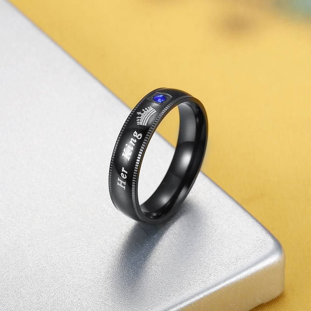 Hot Jewelry Wholesale her King his Queen Couple's Ring Personalized Titanium Steel Crown Ring | EaseWholesale 3 Hot Jewelry Wholesale her King his Queen Couple's Ring Personalized Titanium Steel Crown Ring | EaseWholesale 3