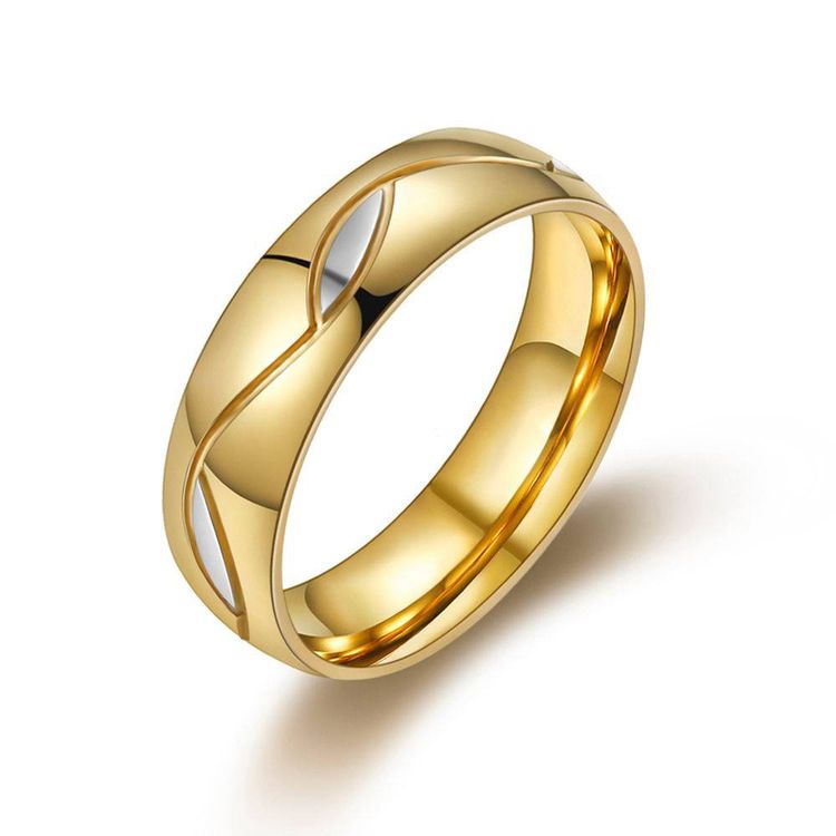 Fashion classic romantic unique 18K gold titanium steel with diamonds couple ring wholesale | EaseWholesale 3 Fashion classic romantic unique 18K gold titanium steel with diamonds couple ring wholesale | EaseWholesale 3