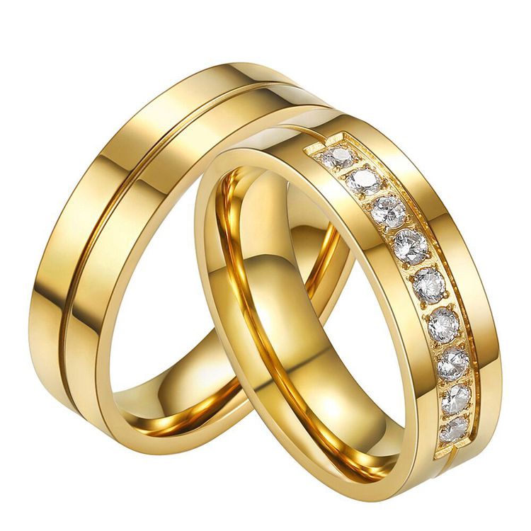 Hot new stainless steel fashion 18K men's and women's rings Couple titanium steel ring | EaseWholesale 0 Hot new stainless steel fashion 18K men's and women's rings Couple titanium steel ring | EaseWholesale 0