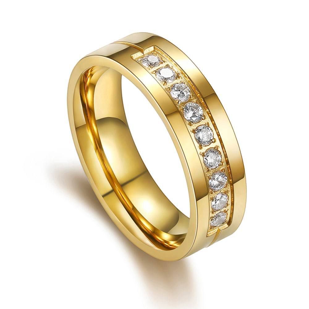 Hot new stainless steel fashion 18K men's and women's rings Couple titanium steel ring | EaseWholesale 2 Hot new stainless steel fashion 18K men's and women's rings Couple titanium steel ring | EaseWholesale 2
