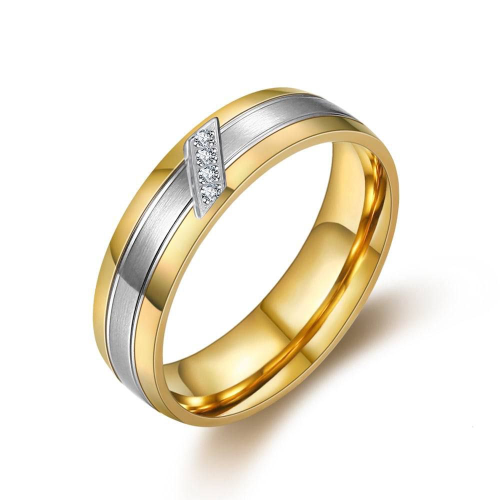 Aesthetic couple ring wholesale 18K gold micro-set zirconia fashion stainless steel ring | EaseWholesale 1 Aesthetic couple ring wholesale 18K gold micro-set zirconia fashion stainless steel ring | EaseWholesale 1