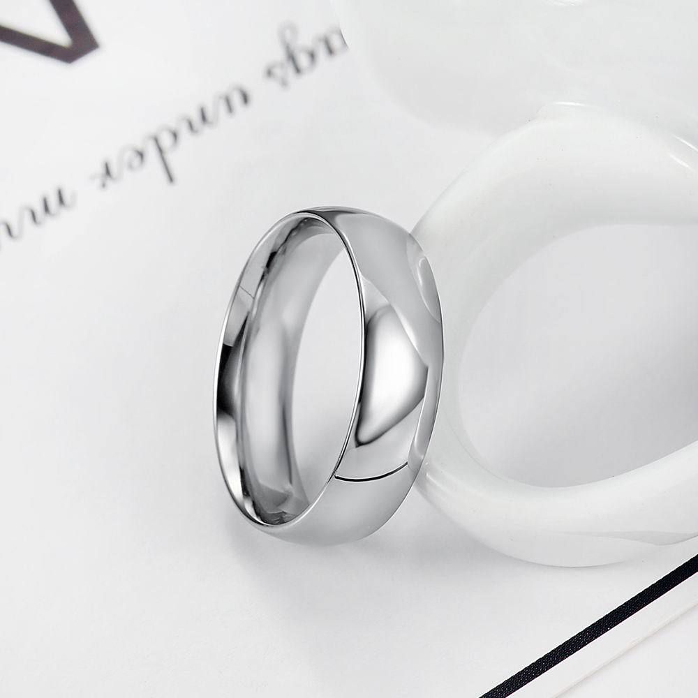 Gold glossy simple Men's and women's personalized titanium steel couple's ring | EaseWholesale 2 Gold glossy simple Men's and women's personalized titanium steel couple's ring | EaseWholesale 2