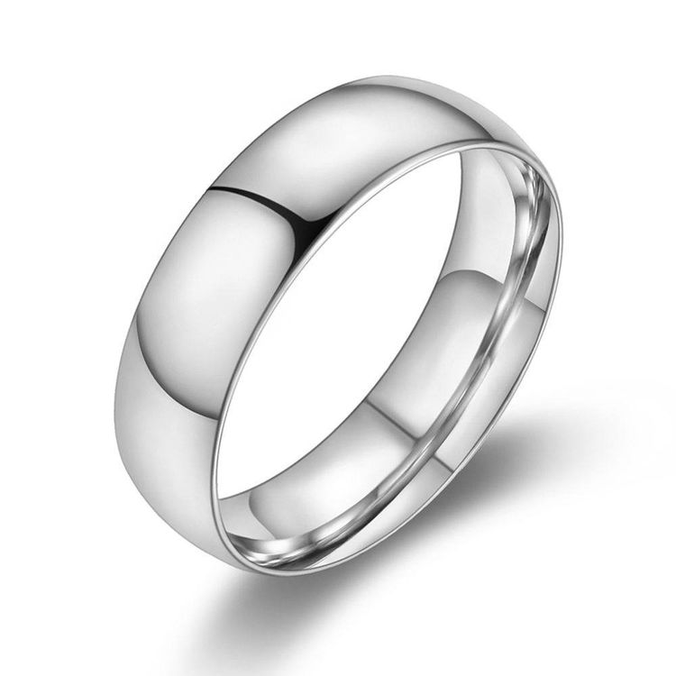 Gold glossy simple Men's and women's personalized titanium steel couple's ring | EaseWholesale 3 Gold glossy simple Men's and women's personalized titanium steel couple's ring | EaseWholesale 3