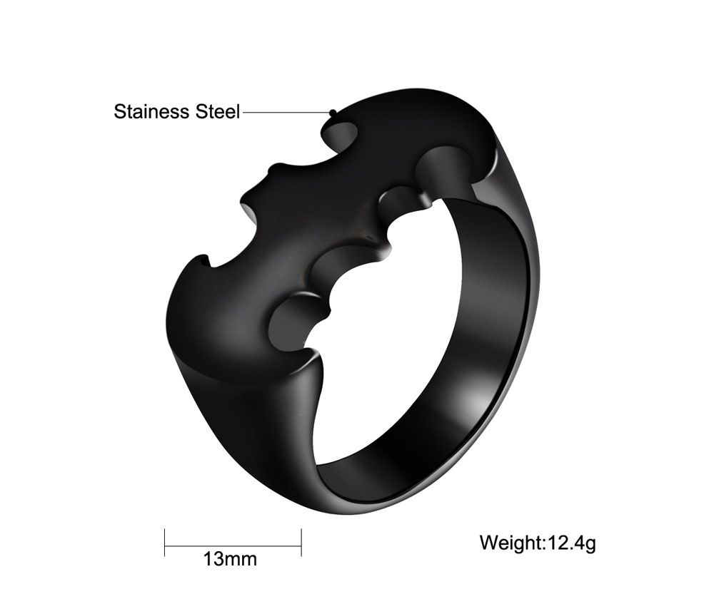 Street Fashion Retro Cool Bat Titanium Ring Wholesale | EaseWholesale 5 Street Fashion Retro Cool Bat Titanium Ring Wholesale | EaseWholesale 5