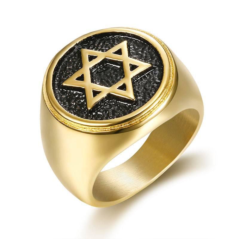 Wholesale Vintage Hexagram Titanium Men's King Solomon Ring | EaseWholesale 0 Wholesale Vintage Hexagram Titanium Men's King Solomon Ring | EaseWholesale 0