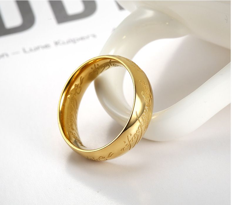 Europe and the United States retro domineering titanium steel men's gold ring | EaseWholesale 3 Europe and the United States retro domineering titanium steel men's gold ring | EaseWholesale 3