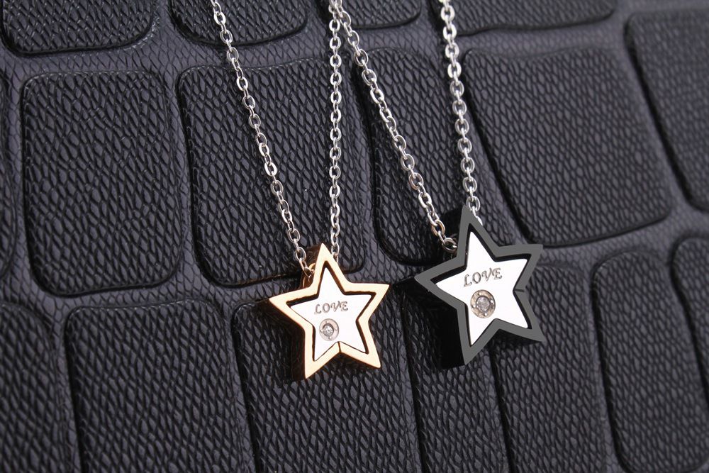 Fashion Star Pendant Fine Titanium Stainless Steel Couple Necklace | EaseWholesale 1 Fashion Star Pendant Fine Titanium Stainless Steel Couple Necklace | EaseWholesale 1