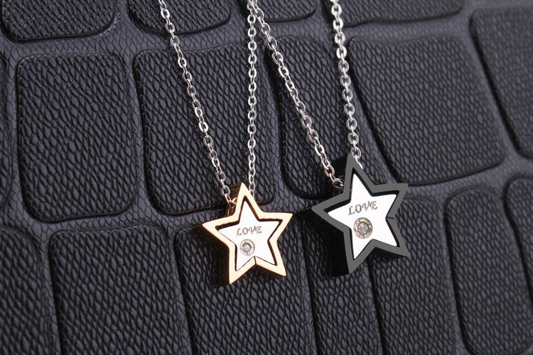 Fashion Star Pendant Fine Titanium Stainless Steel Couple Necklace | EaseWholesale