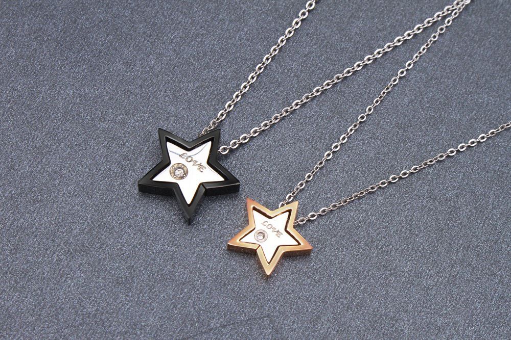 Fashion Star Pendant Fine Titanium Stainless Steel Couple Necklace | EaseWholesale 2 Fashion Star Pendant Fine Titanium Stainless Steel Couple Necklace | EaseWholesale 2