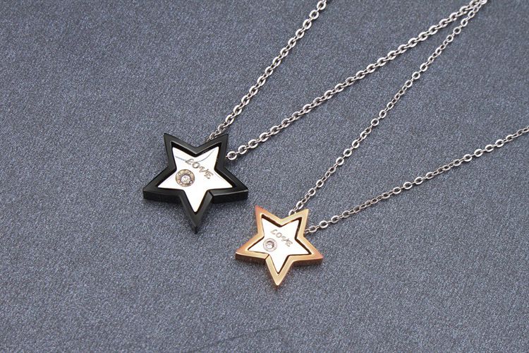 Fashion Star Pendant Fine Titanium Stainless Steel Couple Necklace | EaseWholesale 2 Fashion Star Pendant Fine Titanium Stainless Steel Couple Necklace | EaseWholesale 2