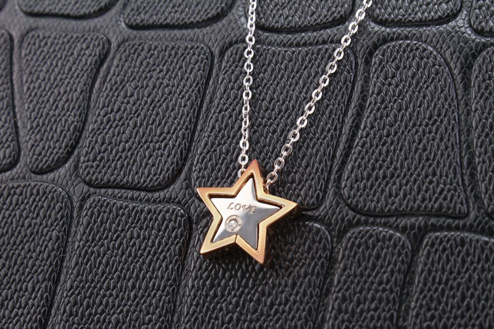 Fashion Star Pendant Fine Titanium Stainless Steel Couple Necklace | EaseWholesale 4 Fashion Star Pendant Fine Titanium Stainless Steel Couple Necklace | EaseWholesale 4