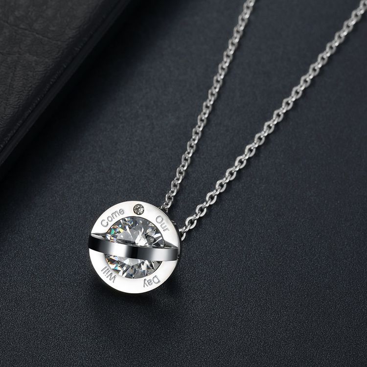 Hip Hop Elegant Round Zirconia Pendant Couple Necklace | EaseWholesale 5 Hip Hop Elegant Round Zirconia Pendant Couple Necklace | EaseWholesale 5