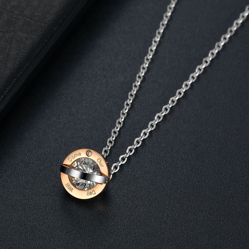 Hip Hop Elegant Round Zirconia Pendant Couple Necklace | EaseWholesale 6 Hip Hop Elegant Round Zirconia Pendant Couple Necklace | EaseWholesale 6