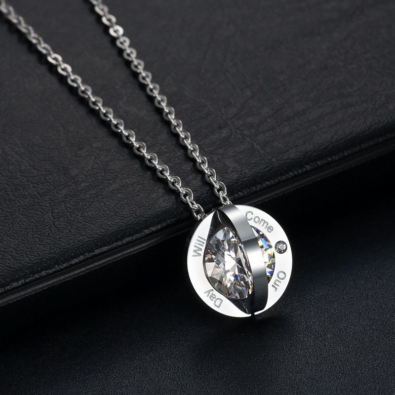 Hip Hop Elegant Round Zirconia Pendant Couple Necklace | EaseWholesale 7 Hip Hop Elegant Round Zirconia Pendant Couple Necklace | EaseWholesale 7