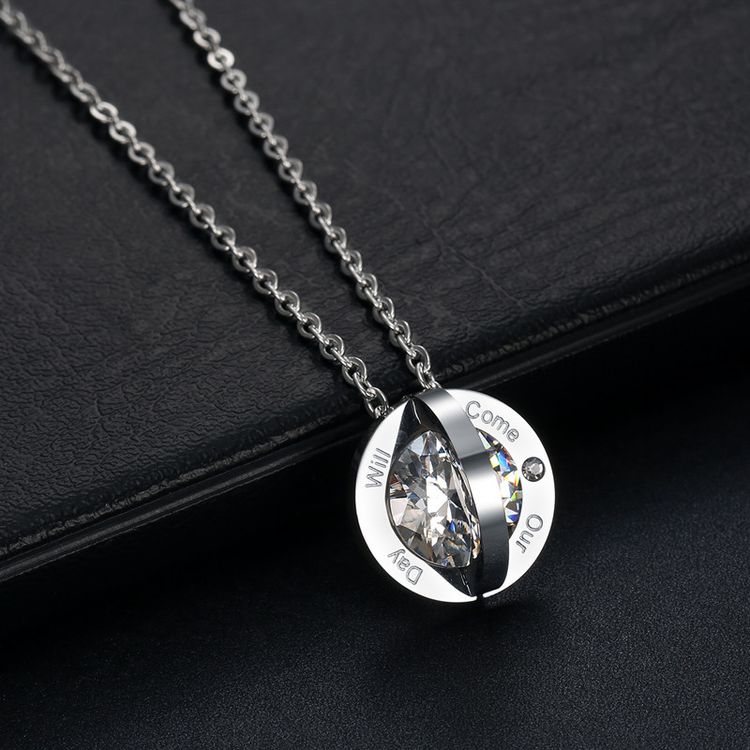 Hip Hop Elegant Round Zirconia Pendant Couple Necklace | EaseWholesale 7 Hip Hop Elegant Round Zirconia Pendant Couple Necklace | EaseWholesale 7