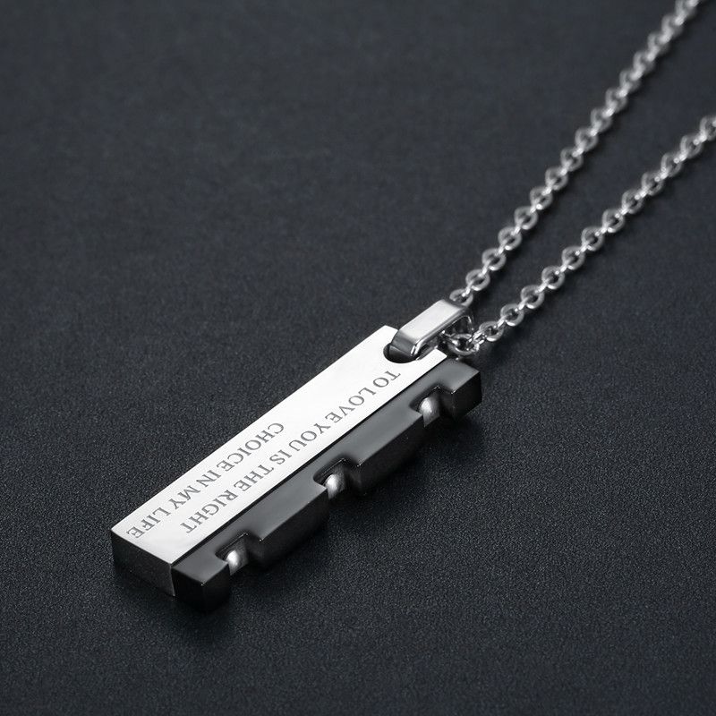 Hip Hop Punk Vintage Blade Patchwork Titanium Steel Couple Pendant Necklace | EaseWholesale 6 Hip Hop Punk Vintage Blade Patchwork Titanium Steel Couple Pendant Necklace | EaseWholesale 6