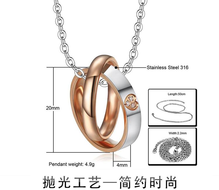 Hip Hop Cross Heart Pendant Stainless Steel Couple Necklace Wholesale | EaseWholesale 6