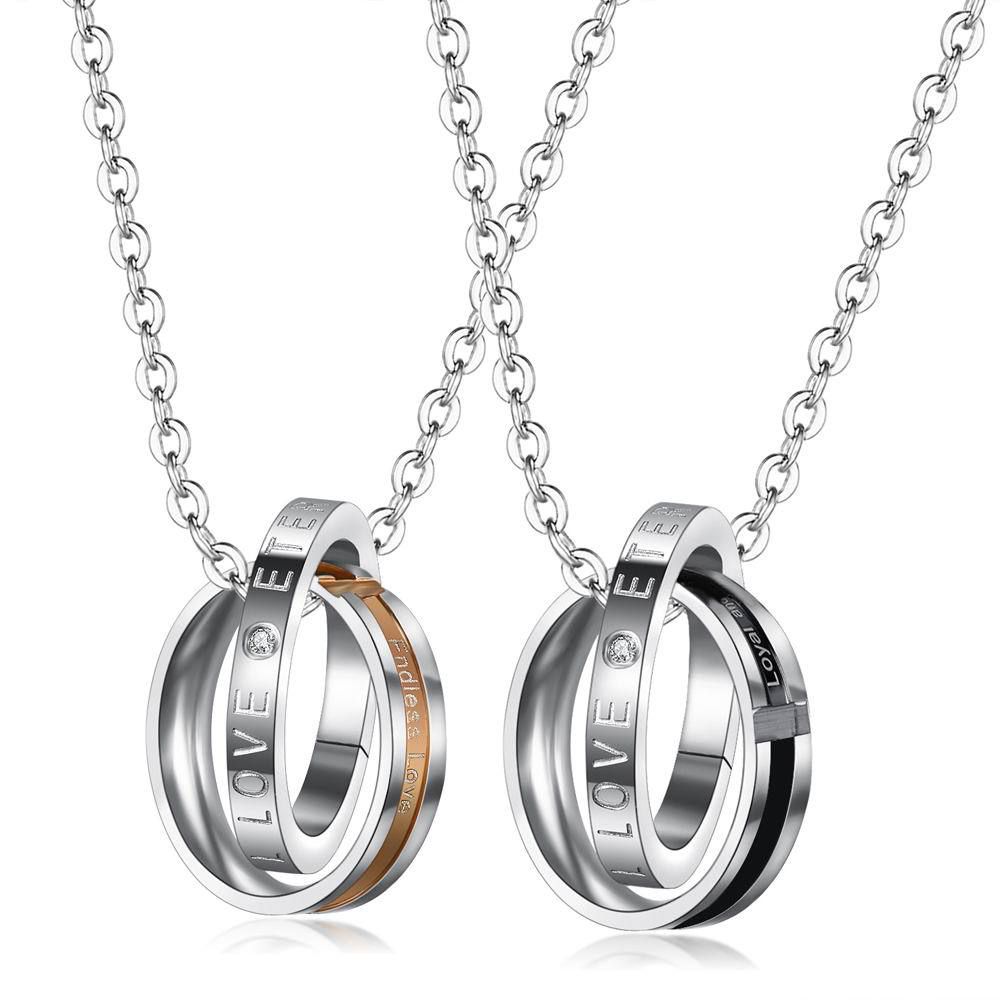 New fine cross double circle pendant titanium steel couple necklace Wholesale | EaseWholesale 0 New fine cross double circle pendant titanium steel couple necklace Wholesale | EaseWholesale 0