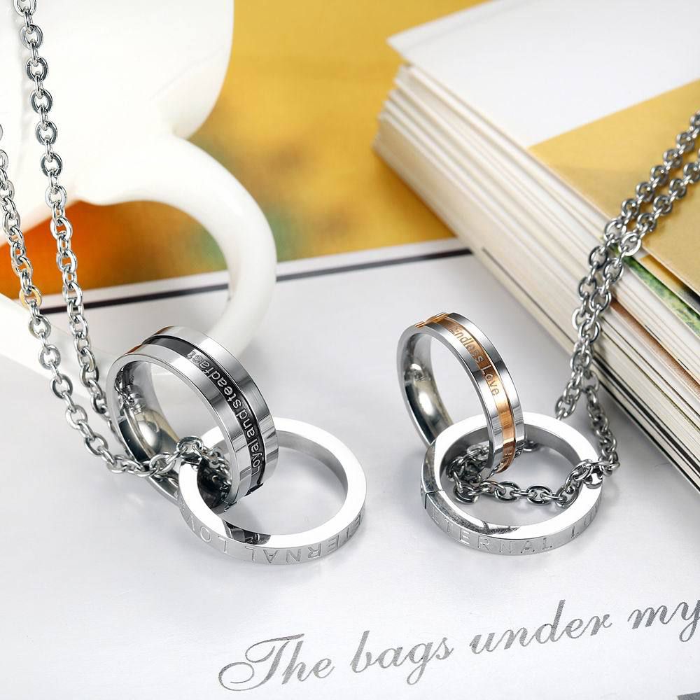 New fine cross double circle pendant titanium steel couple necklace Wholesale | EaseWholesale 1 New fine cross double circle pendant titanium steel couple necklace Wholesale | EaseWholesale 1