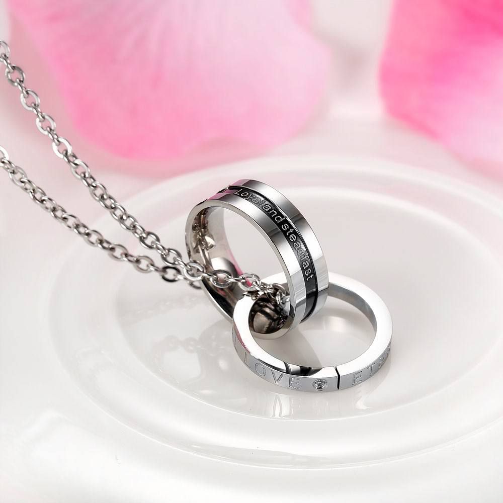 New fine cross double circle pendant titanium steel couple necklace Wholesale | EaseWholesale 2 New fine cross double circle pendant titanium steel couple necklace Wholesale | EaseWholesale 2