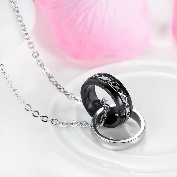 Wholesale Creative Celebrity Titanium steel couple pendant necklace | EaseWholesale 7